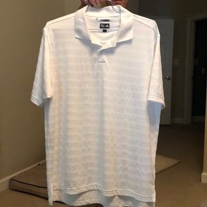 White golf shirt